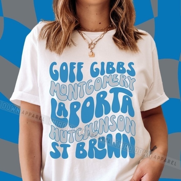 Other - Retro Detroit Lions Football Players Tshirt Lions Crewneck Shirt
